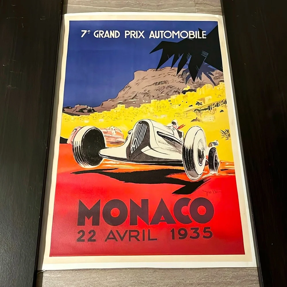 Vintage Monaco Grand Prix Canvas Print